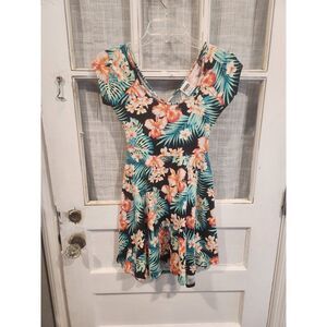Victoria's Secret PINK Hawaiian Print Floral Open Back‎ Dress Women's Size XS